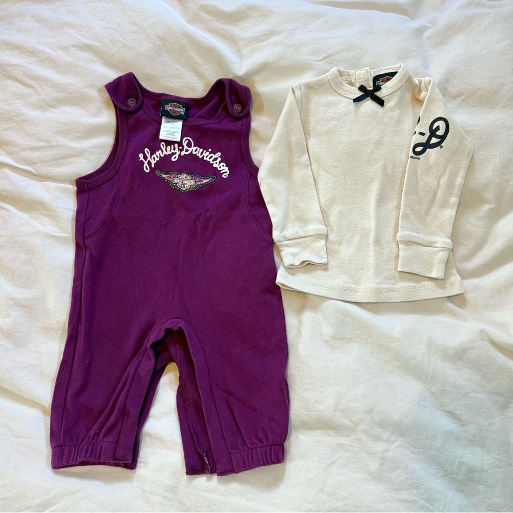 Harley-Davidson 2 Piece Infant Outfit size 3-6 Months
